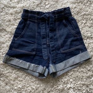Zara high waisted paperbag shorts